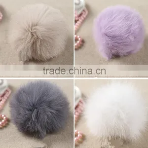 2015 Colorful Dyed Customize Real Fox Fur Pom Poms / Pompom Keychain Quality Choice thumbnail-5