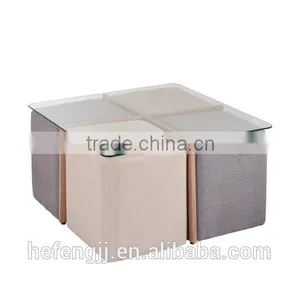 European Style Coffee Table With 4 Seats Set thumbnail-1