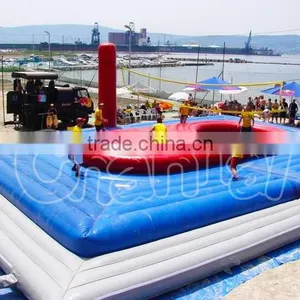 Commercial Grade PVC Inflatable Beach Volleyball Court for Sale, Inflatable Volleyball/bossaball Field Quality Choice thumbnail-1