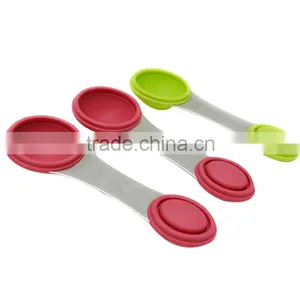 Collapsible Silicone Measuring Spoons100% Food Grade Silicone Measuring Spoon,Folding Kitchen Utensils Silicone Measuring Spoon thumbnail-1
