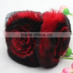 Wholesale Price Rex Rabbit Fur Earmuff for Women/winter Fur Earmuff thumbnail-3