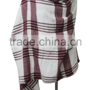 Plaid Tartan Brand Name Classic Oversize Winter Scarf thumbnail-2