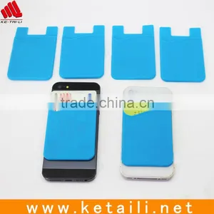 Silicone Smart Card Holder for Mobile Phone Sticked on Mobile Phone thumbnail-1