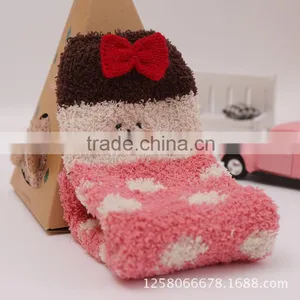 Embroidery Three-dimensional Cartoon Cute Coral Velvet Socks Funny Christmas Socks thumbnail-6