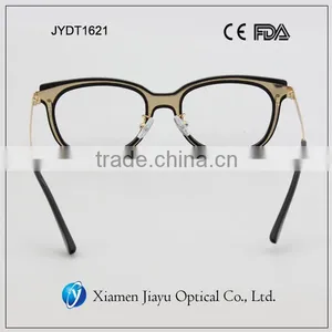 Golden Color Metal Temple Acetate Frame Spectacle Frames thumbnail-5