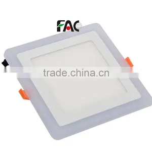 6w/10w/17w/25w Square Recessd IP44 Efficiency 6w Double Color Led Panel Light thumbnail-5