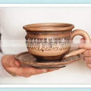 Ceramic Cup With Saucer Ceramics and Pottery Stoneware Coffee Cup Handmade Cups and Saucers thumbnail-4