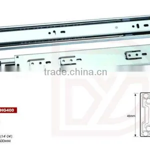 45mm 3 Fold Iron Soft Close Drawer Slides Ball Bearing Roller Drawer Slide thumbnail-1