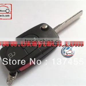 OkeyTech VW 2+1 Button Flip Remote Key Blank for vw Key Cover vw Key Case for vw thumbnail-1