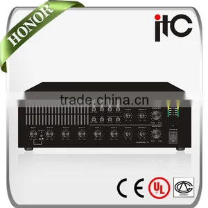 ITC T-2E240 Two Channel Mixer Amplifier With 4 Microphone Inputs by XLR & Phone Jack thumbnail-1