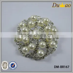 Big Size Metal Pearl Rhinestone Button thumbnail-5