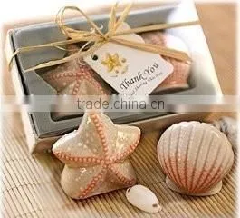 Starfish and Seashell Shakers Set Wedding Favor thumbnail-1