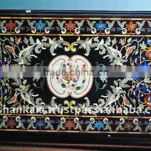 Marble Table Top, Handmade Marble Inlay Dining Table Top thumbnail-1