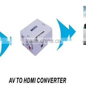 RCA AV2HDMI Converter Adapter Mini Composite CVBS 2HDMI AV2HDMI Converter in Retail Package 1080P thumbnail-1