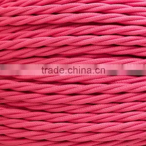CE Cloth Covered Twisted Electrical Wire Vintage Fabric Braided Pendent Lamp Cord 2*0.75mm thumbnail-3