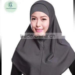 Wholesale Popular Ebay Dhgate Amazon Hot Sell 2pcs Knitting Jersey Hijab Scarf thumbnail-1