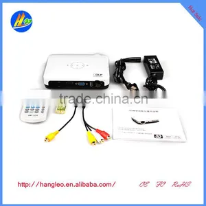 600 Lumens Mini Projector for IPhone4/ 4S/ 5/ 5C/ 5S/ Note2/ Note3/ GalaxyS3/ S4/ Support HDMI/ MHL thumbnail-1