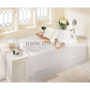 Bamboo Bathtub Caddy With Extending Sides and Adjustable Book Holder thumbnail-4