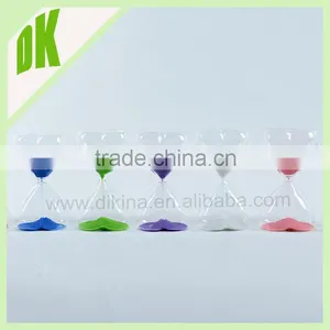 Colored Sand Timer Hour Glass Bottles Chrms // Wholesale Custom Twisted Glass Black Sand Timer thumbnail-2