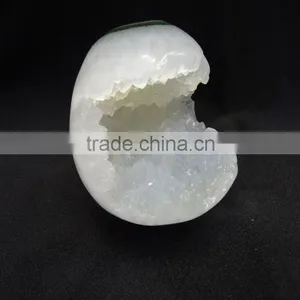 Hot Sale Natural Crystal Delicated Amethyst Skull With Geode All by Hand Carved thumbnail-5