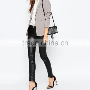 Fashion Autumn Coat Chiffon Single Breasted Smart Lady Silver Tailored Suits Blazer thumbnail-4