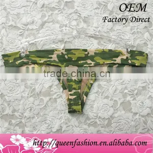 Light Pure Color Good Quality Thong Anti-Static Good Quality Woman Underwear Camouflage T-back thumbnail-4