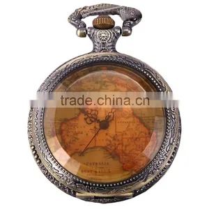 Vintage Australia Map Pendant Fob Necknace Chain Quartz Pocket Sport Watch thumbnail-2