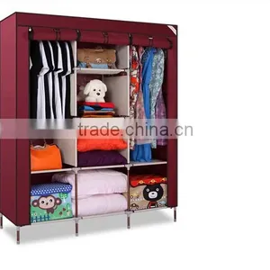 China Supplier Non-woven Plastic Foldable Wardrobe thumbnail-1