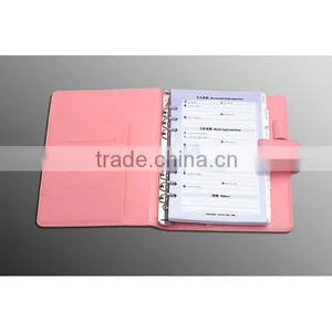 Custom a5 Pink Leather Organizer thumbnail-1