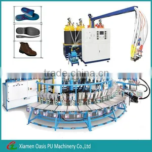 Four Groups Double Density PU Shoe Making Machine for Takumi Safety Shoe thumbnail-1