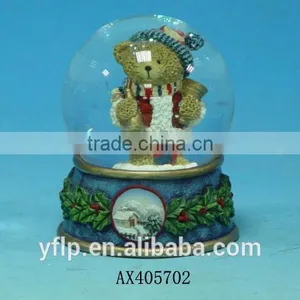 Customized Music Crystal Glass Snow Ball for Christmas Gift Resin Craft / Christmas Glass Snow Ball thumbnail-3