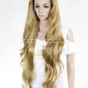Long Curl Brown Color Synthetic Wigs thumbnail-4