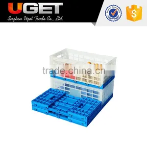 Space Saving Folding Plastic pp Colorful Turnover Logistics Basket thumbnail-1