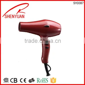 Professional AC Motor Hair Dryer Hairdryer With Comb Black thumbnail-2