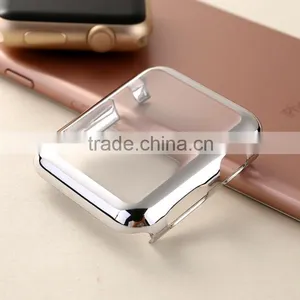 Electroplate Hard PC Case Cover With Protective Film For Apple Watch i Watch 38mm 42mm Shell Shockproof Frame Cover Shell thumbnail-4