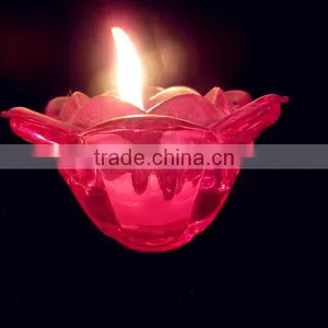 Candle Holder/unique Shaped Colored Glass Empty Wax Container Jar thumbnail-3