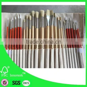 Variegated Synthetic Wooden Handle Artist Painting Brush thumbnail-1
