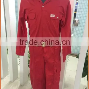 Manufacture Safety Fire Retardant Red Cotton Work Coveralls thumbnail-3