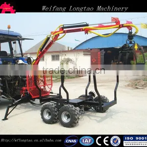 Best Quality Log Trailers With Crane 4x4WD thumbnail-5