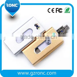 3 in 1 OTG Metal I-Flash Drive HD Usb Flash Drive Pendrives for Android/iphone/PC thumbnail-4