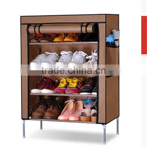 5 Tiers Shoe Rack 20 Pairs Non-woven Fabric Shoe Tower Organizer Cabinet thumbnail-2