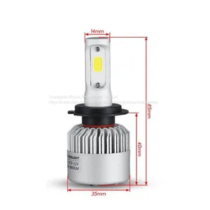 2017 New Products 9-32V S2 H7 Cob Led Car Headlight High/low 72w 8000lm 2.5a Led Car Headlight thumbnail-4