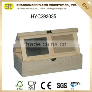 Custom Unfinished Pine Wood Box With Mirror and Photo Frame for Girls thumbnail-1