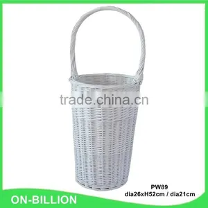 Handmade Tall Home Natural Corner Wicker Umbrella Basket thumbnail-4