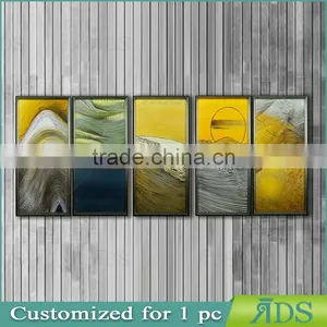 Framed Handmade Wall Art Painting Modern Canvas Landscape for Home Decoration thumbnail-1