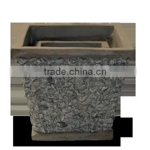 Viet-nam-concrete-planter/Square Slate Lightweight Cement Garden Planter thumbnail-1