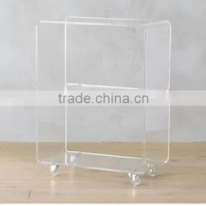 Supplier Acrylic Lucite Juice Bar Cart Serving Trolley thumbnail-6