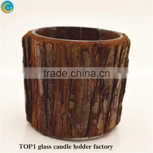 Glass Candle Votives With Wood Cover thumbnail-6