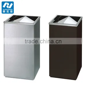 Commercial Stainless Steel Waste Bin With Ashtray thumbnail-6