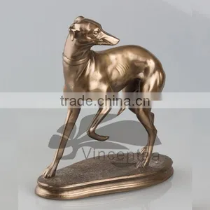 Antique Brass Dog Statue Cna be Customized VSL-033 thumbnail-5